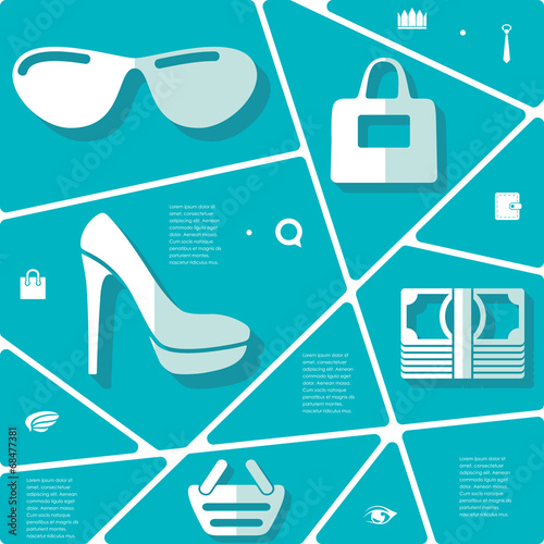 Fashion flat infographic