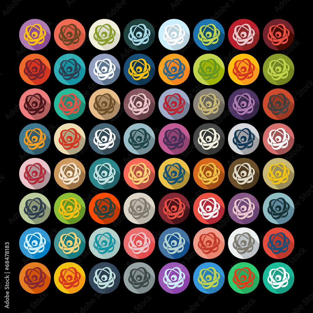 Flat design: atom Flat design: atom