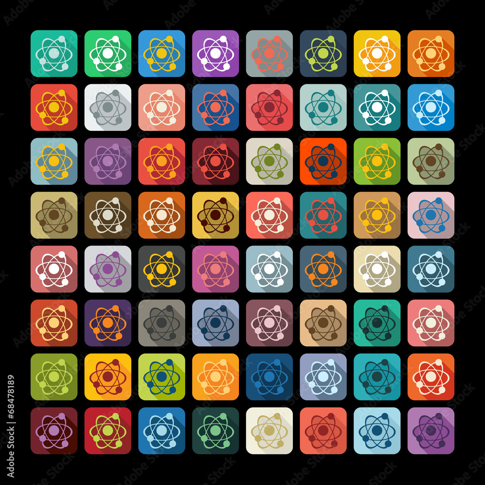 Flat design: atom Flat design: atom