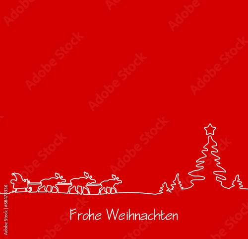 Silhouette Weihnachten rot