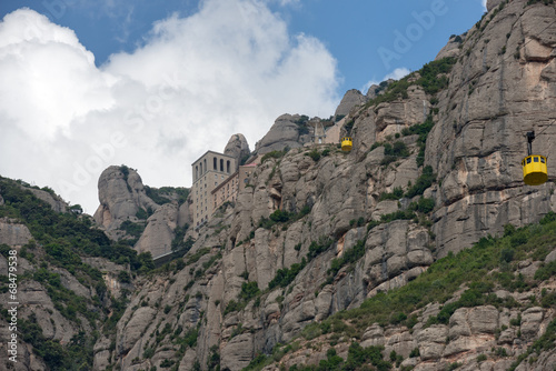 View of Montserrat Abbey and mountains, Barcelona, Catalonia, Sp © vaz1