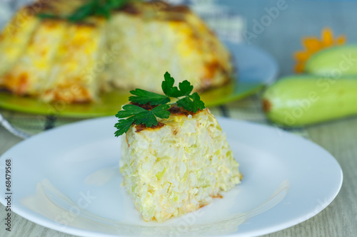 Rice casserole with zucchini