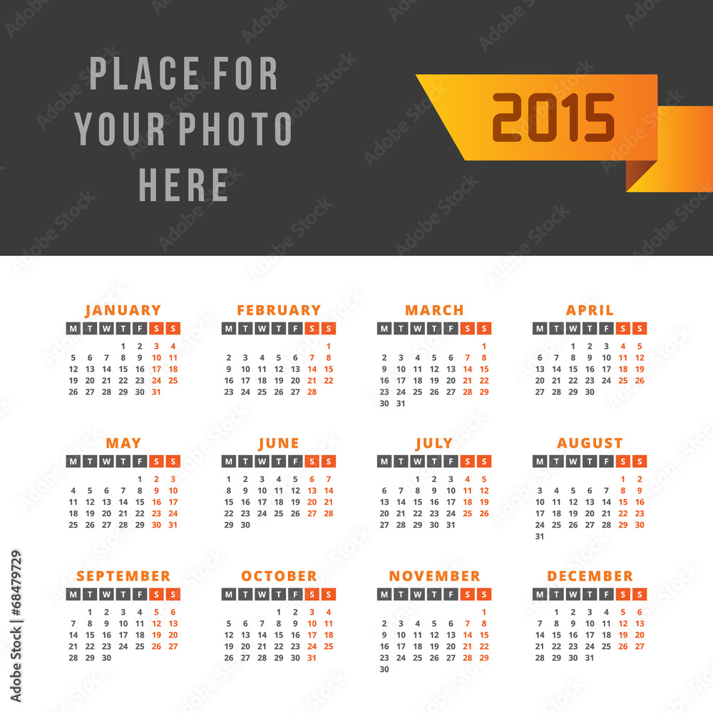 Calendar 2015 vector design template Calendar 2015 vector design template