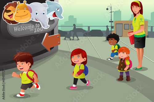 School field trip to a zoo