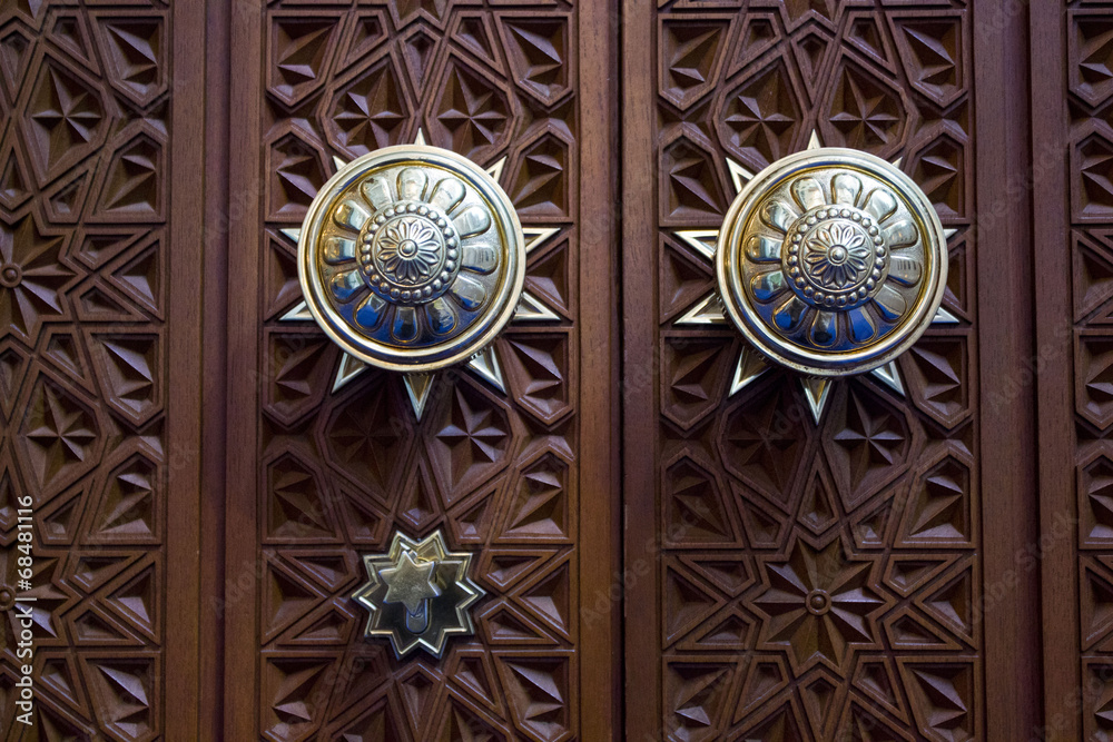 Sultan Qaboos Grand Mosque door handle detail