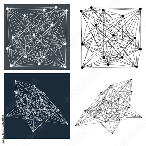 Geometric abstractions for background or design elements