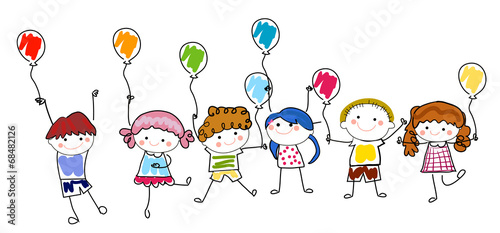 Kids and balloons