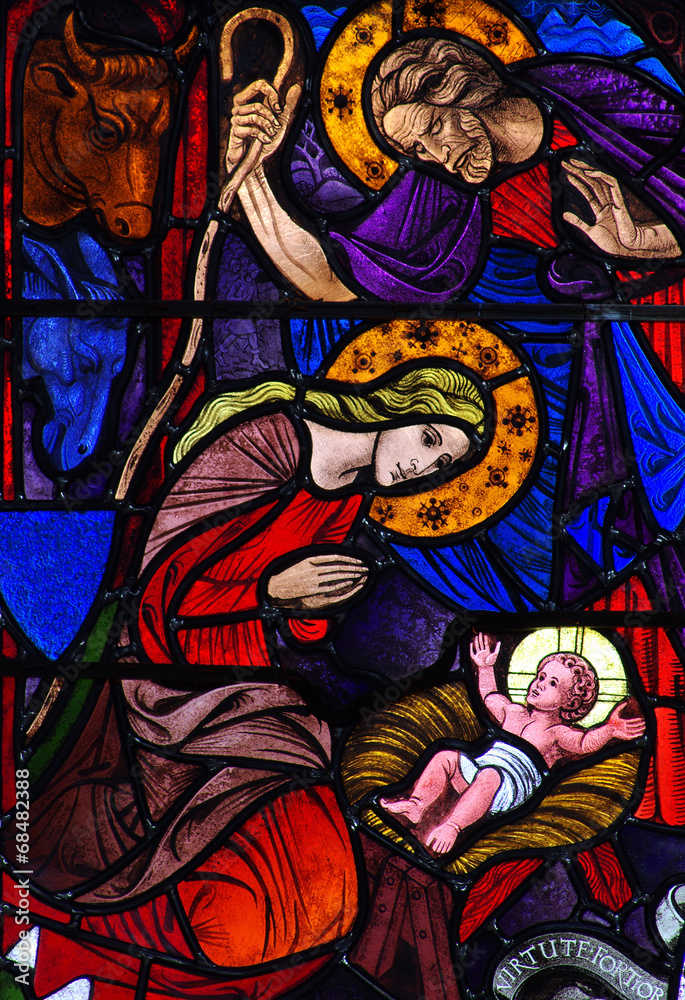 Birth of Jesus. Nativity - obrazy, fototapety, plakaty 