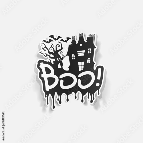realistic design element: boo