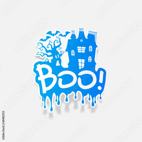 realistic design element: boo