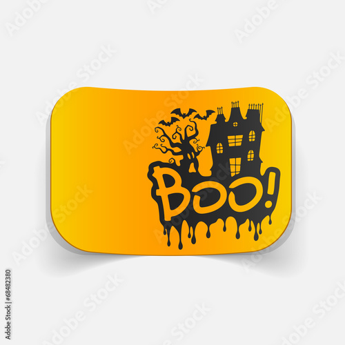realistic design element: boo