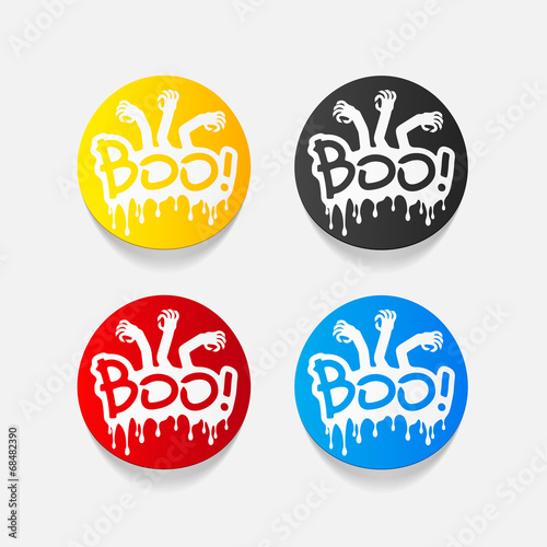 realistic design element: boo