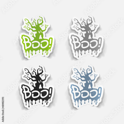 realistic design element: boo