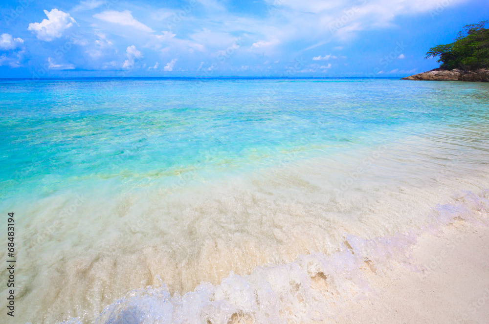 Tropical beach of Andaman Sea in Tachai island - Thailand