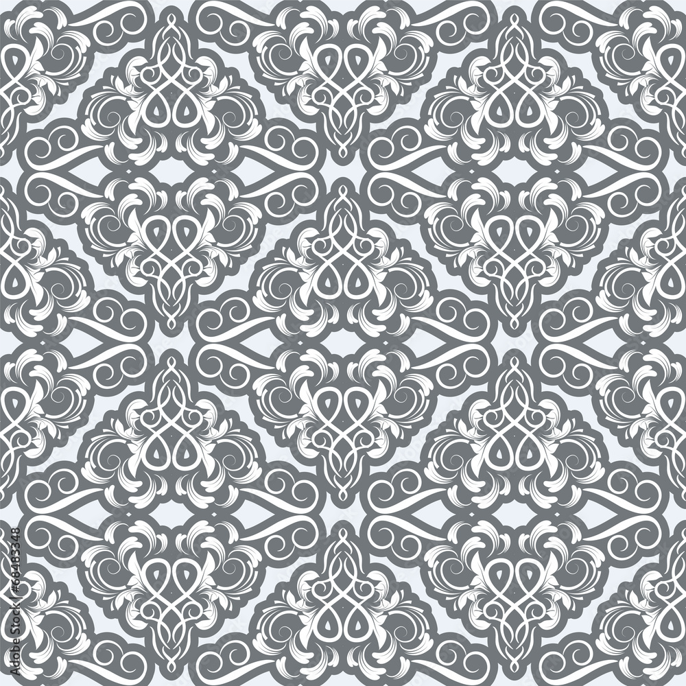 damask pattern. vector seamless wallpaper.  flower background