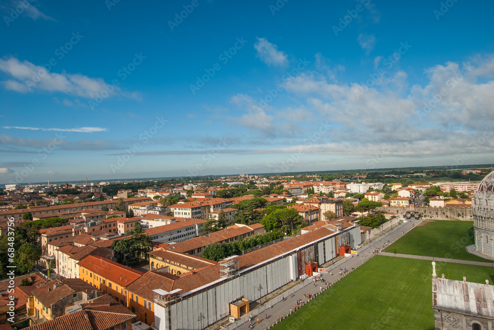 Panorama belvedere di Pisa, veduta area