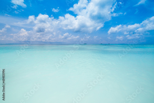 Beach of tropical crystal clear sea, White sand beach, Tachai is