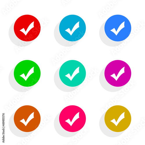Free Download mark flat icon vector set - GFXLoad