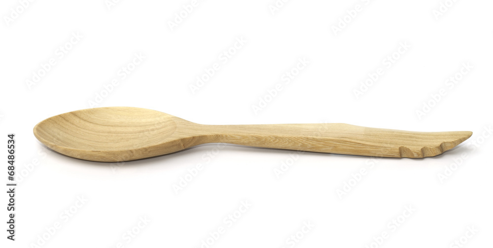 Wooden ladle isolated on the white background Wooden ladle isolated on the white background