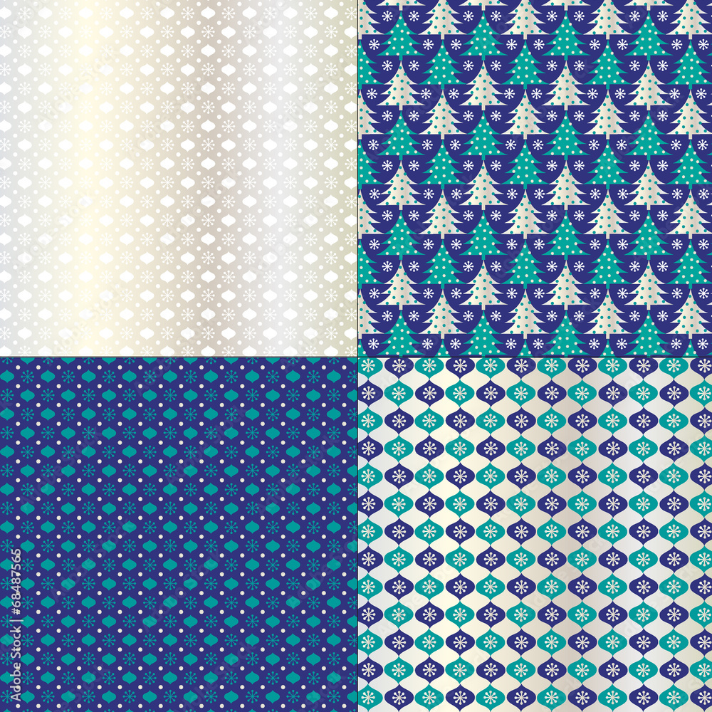 Blue Holiday Patterns