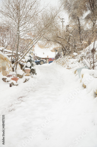 street under snow © berna_namoglu