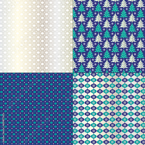 Blue Holiday Patterns
