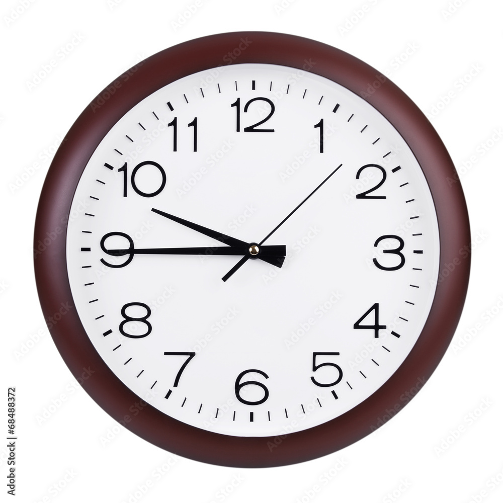 Quarter to ten o'clock on the dial Quarter to ten o'clock on the dial