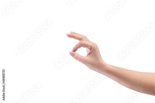 Hand gesture isolated