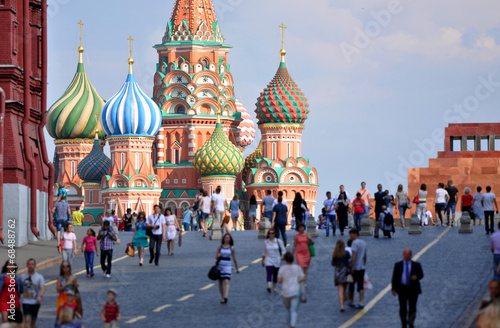 Canvas Print Red Square and St. Basil's Cathedral in Moscow