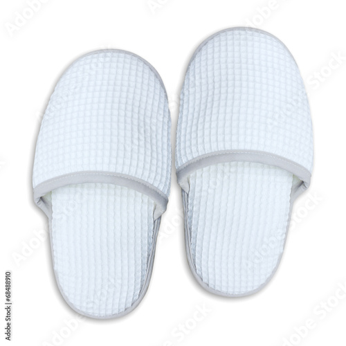 White casual home slipper isolated on white background