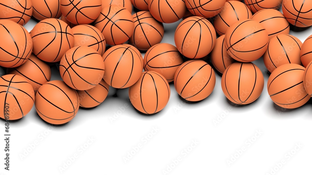 Fototapeta premium Basketball balls isolated on white background