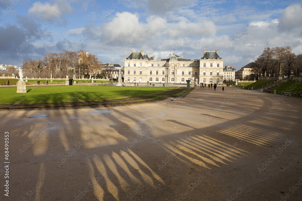 Palace in Luxembourg Park in Paris