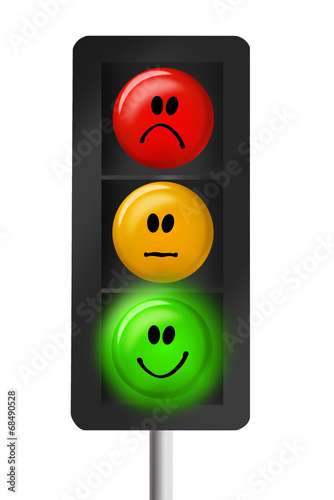 Ampel mit Smiley