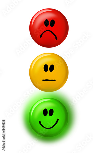 Smiley Rot-Gelb -Grün