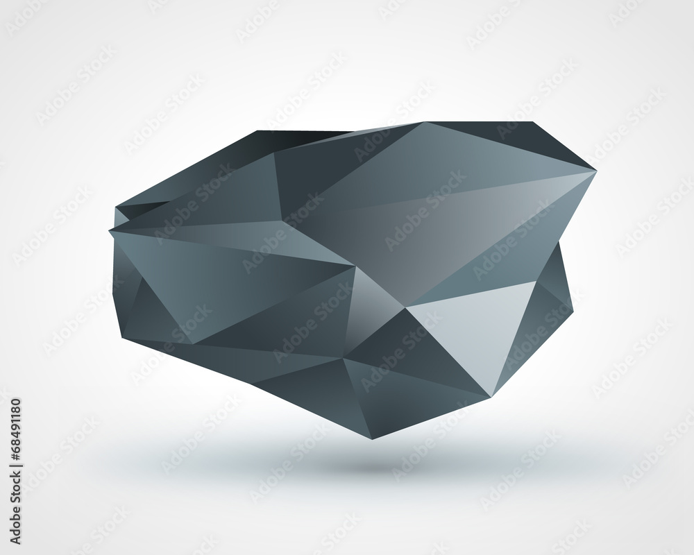 Abstract geometric 3d shape vector background Abstract geometric 3d shape vector background