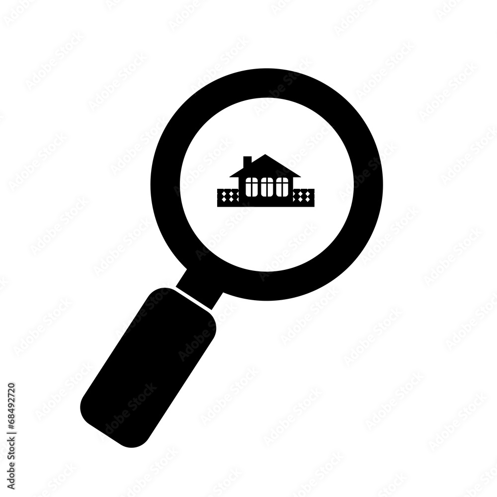 Maison dans une loupe Maison dans une loupe