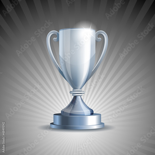 Silver trophy cup