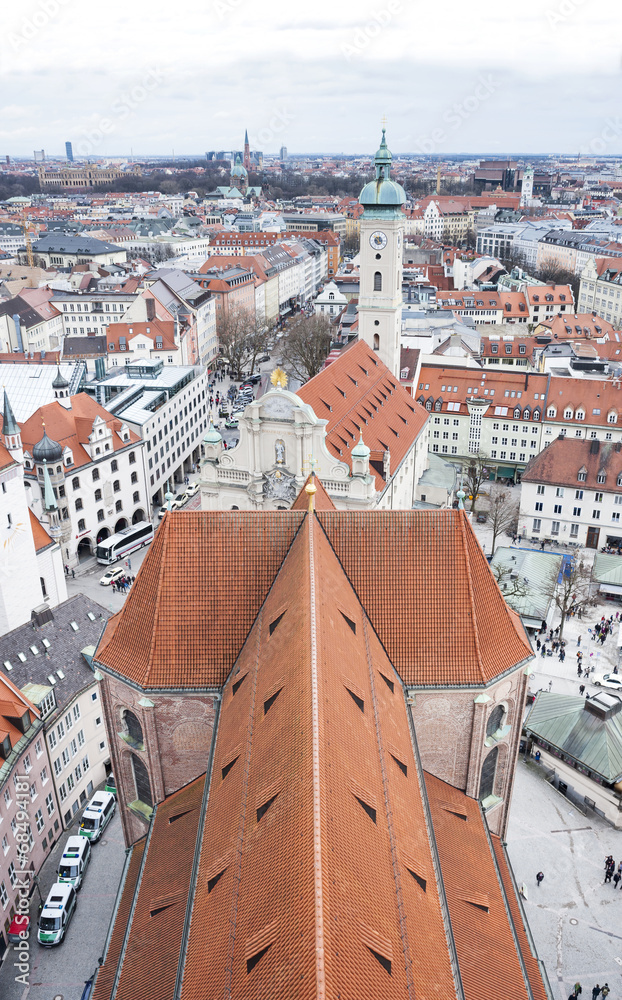Fototapeta premium View of Munich city center. Munchen, Germany