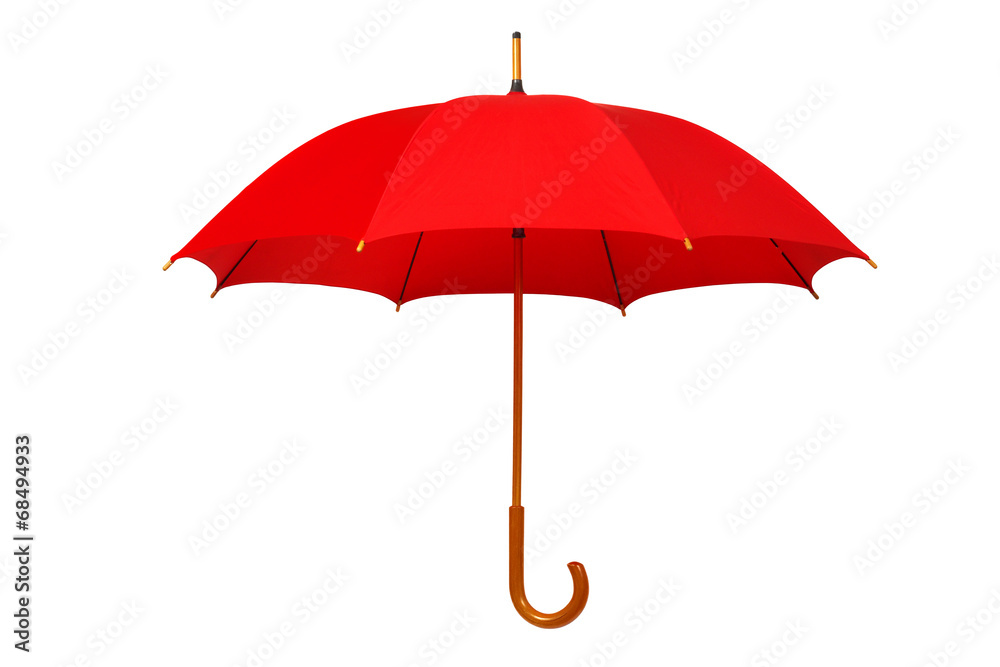 Open red umbrella - obrazy, fototapety, plakaty 