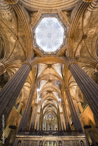 Canvas Print Catedral de la Santa Cruz y Santa Eulalia, Barcelona, España