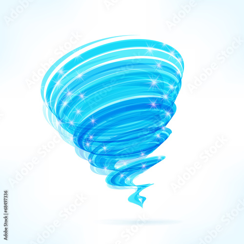 Blue vector tornado