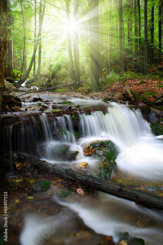 Beautiful waterfalls in the Bavarian Forest-Germany