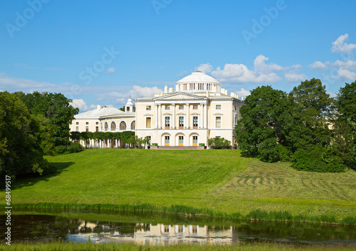 Grand palace in Pavlovsk park St.Petersburg Russia