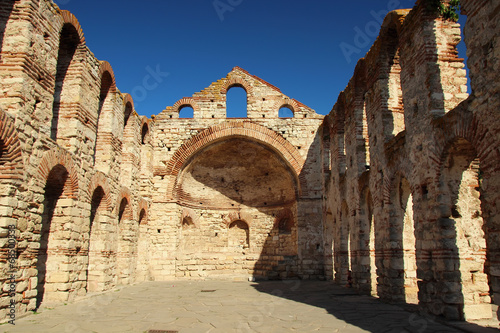 Valuable historical monument on the background of blue sky.