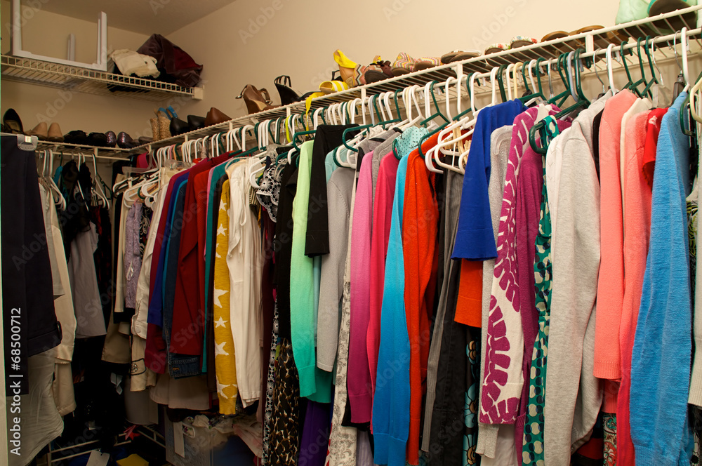 inside a woman's closet