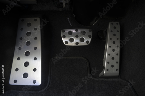 Sport car chrome pedals
