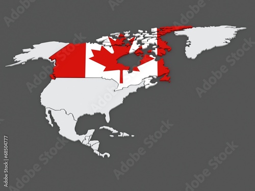 Map of worlds. Canada.