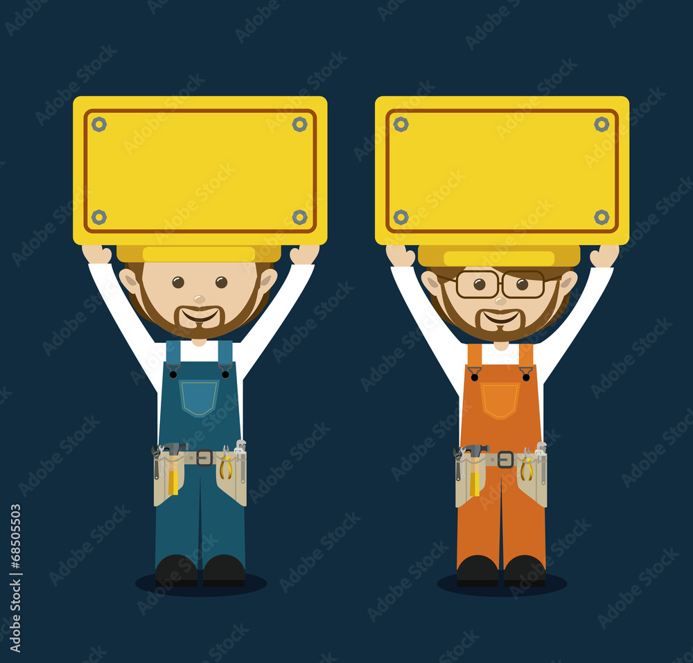 Naklejka premium Worker design