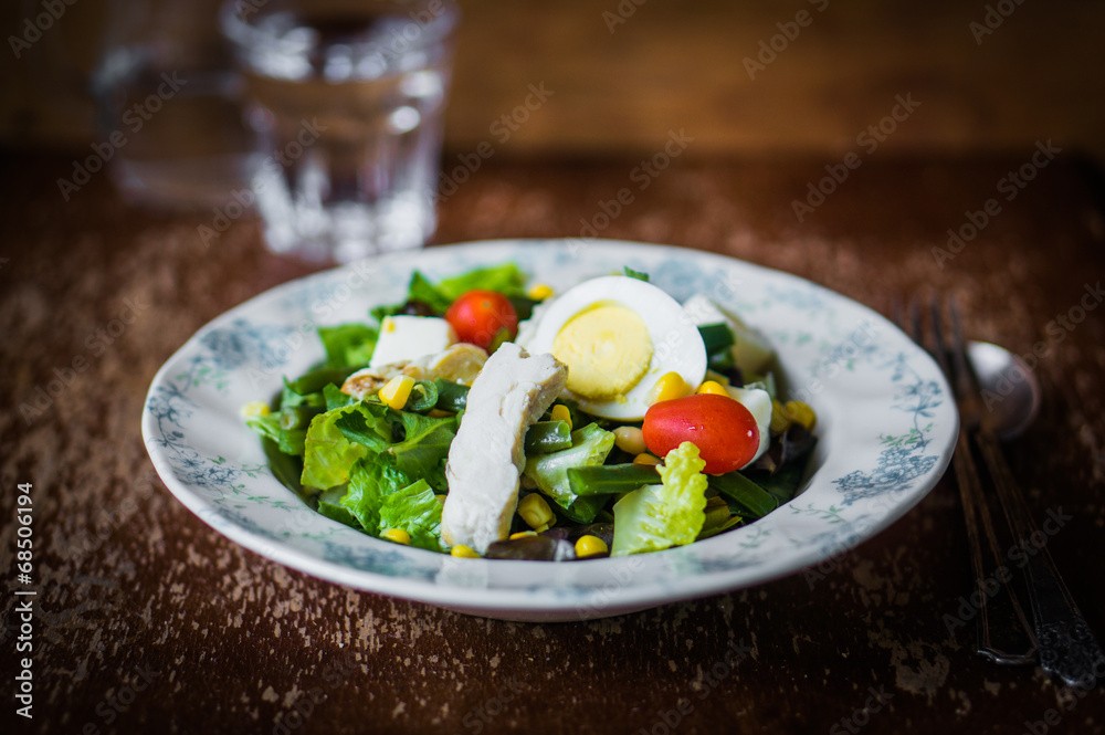 Green salad with vegetables