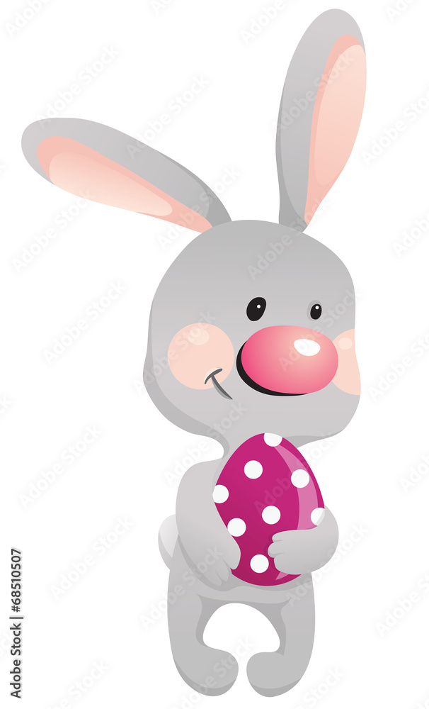 Funny rabbit with  egg
